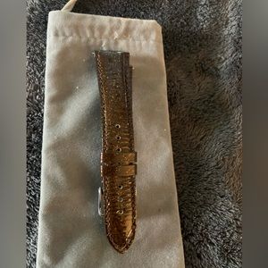 Michele 20mm Brown with gold Watch
Strap Band